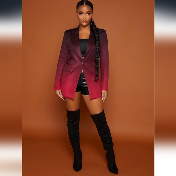 SHEIN Jackets & Blazers - Black and Red Ombre Women's Blazer.NWT